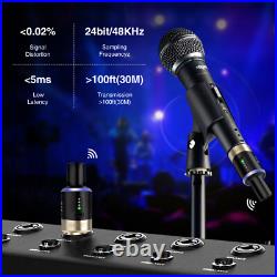 LEKATO Wireless Microphone Transmitter Receiver System 5.8GHz XLR Plug On 100FT