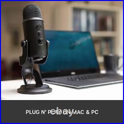 Logitech Blue Yeti USB Microphone for PC, Mac, Streaming, Podcasting- Blackout