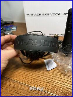 M-Audio Nova Black Condenser Microphone And M-Audio HDH40 headphones