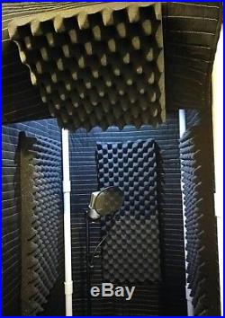 MICBOOTH-911 360 /Portable Stand-In Vocal Booth with Light & with Rear Encloser