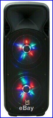 MR DJ 4000 Watts Dual 12 Rechargeable PA DJ Speaker / Bluetooth, Light, Echo