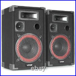 Max XEN 3508 Red Passive DJ Speakers 8 500W Pair High Performance