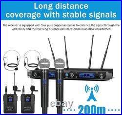 MicrocKing UHF Wireless Microphone System with 2 Handheld Microphones/2 Lavalier