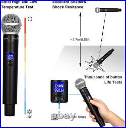 MicrocKing UHF Wireless Microphone System with 2 Handheld Microphones/2 Lavalier