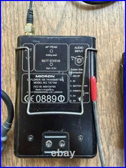 Micron Radio Mic TX716A 2x Transmitter & 2x Explorer Diversity Receiver