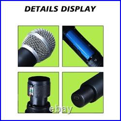 Microphone Mic 4Pcs Wireless With 3.5mm Adapter 4 Channels 90db Black