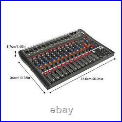 Mixing Console with USB Pro 7/8/12 Channel Bluetooth Studio Audio Mixer Live Sound