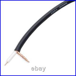 Mogami 2964 Subminiature Coaxial Video Audio Cable, 75 ohms, Thin Black Cable