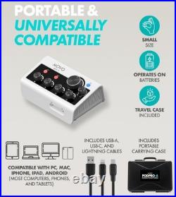 Movo Portable Podcast Equipment Bundle Podcast Kit with Audio and Microphone