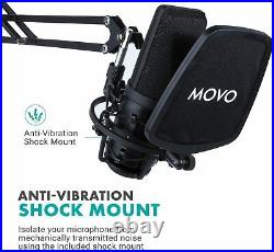 Movo VSM-7 Large Diaphragm Multi-Pattern Studio XLR Condenser Microphone
