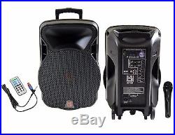 Mr. Dj 15 4000W Bluetooth DSP FM Radio USB Portable PA DJ Speaker & PA Stand