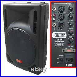 NEW -1000 Watt Powered DJ Speaker 12-inch Bi-Amp 2-Way Active Speaker System