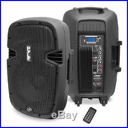 NEW Pyle PPHP1237UB 12 900W Powered Two-Way Speaker MP3/USB/SD/ Bluetooth Music