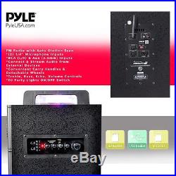 NEW Pyle PSUFM1043BT Bluetooth MP3/USB/SD/FM PA Speaker Karaoke System with Mic