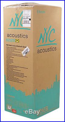 NYC Acoustics N212B Dual 12 700w Powered DJ Party Speaker Bluetooth, Lights+Mic