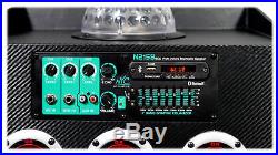 NYC Acoustics N215B Dual 15 800w Powered DJ Party Speaker Bluetooth, Lights+Mic