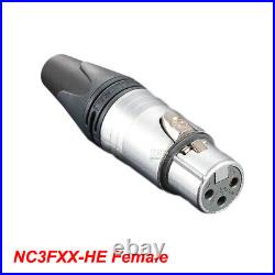 Neutrik XLR Cable Connector Audio Cable Plug Male Female- Nickel Solder 3 Pin