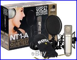 New RODE NT1-A Cardioid Condenser Microphone Bundle Recording Package