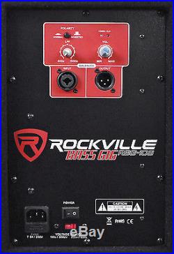 New Rockville RBG10S Bass Gig 10 1200 Watt Active Powered PA Subwoofer DJ/Pro