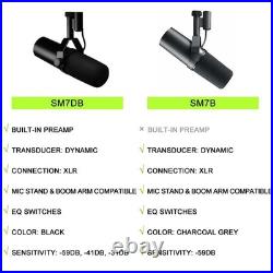 New Shure SM7dB Dynamic Microphone Black