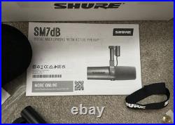 New Shure SM7dB Dynamic Microphone Built In Preamp Streaming Podcast Recording