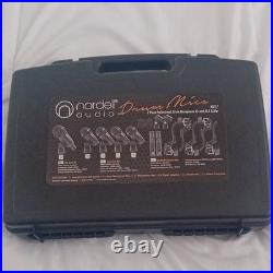Nordell Audio KIT-7 7-Piece Drum Microphone Kit, XLR Cables, Clips, Carry Case