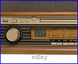 Nostalgie Stereo Anlage Schall Platten Spieler Radio AUX CD MP3 Player Kassette