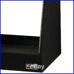 Odyssey 12 Spaces 12U Angled Face Open Back Carpeted Studio Rack, Black CRS12