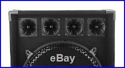 PA Anlage DJ Party Sound Lautsprecher Boxen Bluetooth Verstärker Kabel Set 1600W