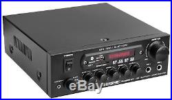 PA Anlage DJ Party Sound Lautsprecher Boxen Bluetooth Verstärker Kabel Set 600w