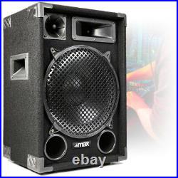PA Speakers Passive Hi Fi Loudspeakers 3-Way 12 Inch Subwoofer Pair Disco 1400W
