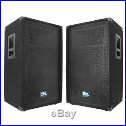 PAIR 15 Inch PA DJ SEISMIC AUDIO SPEAKERS 700 Watt Pro Speaker