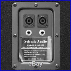 PAIR 15 Inch PA DJ SEISMIC AUDIO SPEAKERS 700 Watt Pro Speaker