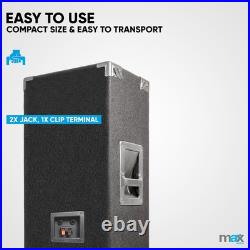 PAIR MAX 2x12 3 way PA BAND KARAOKE 2800w Peak Bass Floor Loud Speakers UK Stock