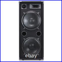 PAIR MAX 2x12 3 way PA BAND KARAOKE 2800w Peak Bass Floor Loud Speakers UK Stock