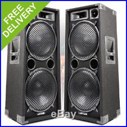PAIR MAX 2x12 3 way PA DJ DISCO BAND KARAOKE 2800w Peak Bass Floor Loud Speakers