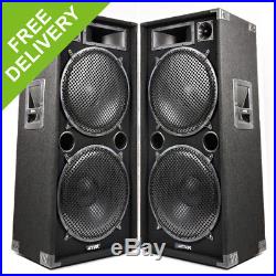 PAIR Max 2x15 3000w Passive DJ BAND KARAOKE PA DISCO Loud Bass Speakers