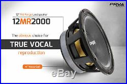 PRV Audio 12MR2000 Mid Range Car Stereo 12 Speaker 8 ohm 12MR PRO 2000 Watts