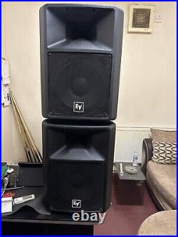 Pair EV Sx100 speakers with covers