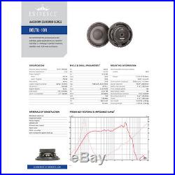 Pair Eminence Delta-10A 10 inch Midrange Midbass Replacement Speaker 8 ohm 700 W