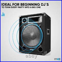 Pair MAX 15 DJ PA DISCO PARTY BAND Mega LOUD BASS 2000w Peak Speakers SSC2790