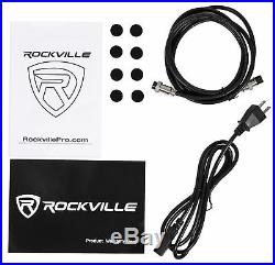 Pair Rockville APM5W 5.25 2-Way 250W Powered USB Studio Monitors+Stands+Pads