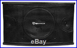 Pair Rockville KPS10 10 3-Way 1200 Watt Karaoke Speakers+Wall Brackets / MDF
