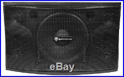 Pair Rockville KPS12 12 3-Way 1600 Watt Karaoke Speakers+Wall Brackets / MDF
