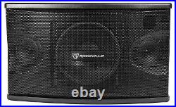 Pair Rockville KPS80 8 3-Way 800 Watt Karaoke/Pro Speakers+Wall Brackets / MDF