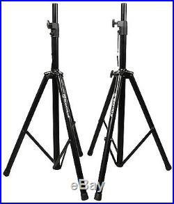 Pair Rockville RPG15 15 2000w Powered PA/DJ Speakers + 2 Stands + 2 Cables+Bag