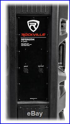 Pair Rockville SPGN254 Dual 15 3000w 4-Ohm Passive DJ PA Speaker/ABS Cabinet