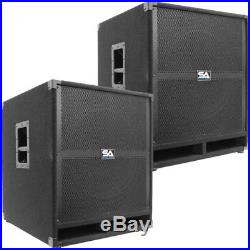 Pair of SEISMIC AUDIO 18 PA POWERED SUBWOOFER Active Speakers 500 Watts Each
