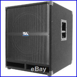 Pair of SEISMIC AUDIO 18 PA POWERED SUBWOOFER Active Speakers 500 Watts Each