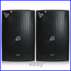 Pair of Skytec 12 Inch Passive PA Speakers Disco DJ Sound System Package 1200W